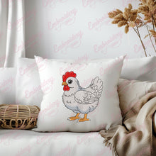 White Chicken Machine Embroidery Design