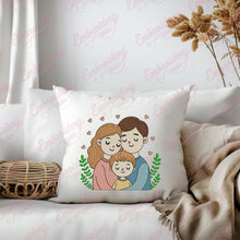 Beautiful Happy Family Embroidery Design