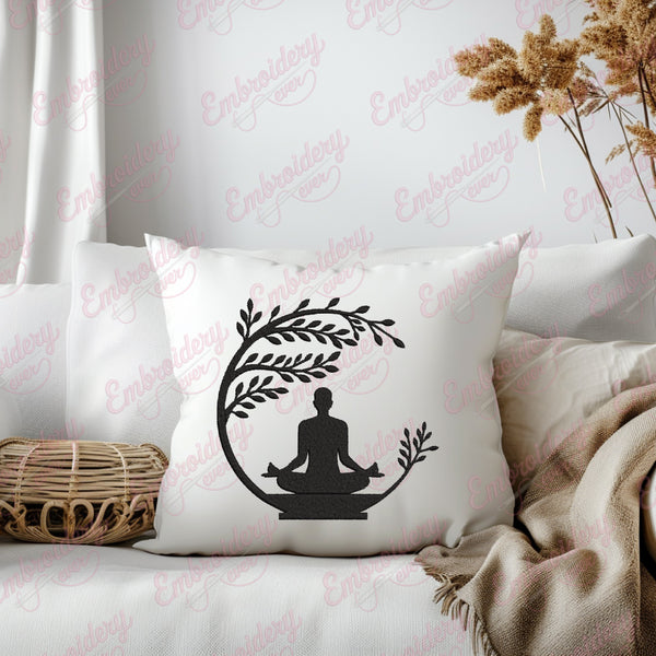 Buddha Yoga Embroidery Design