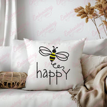 Bee Happy Embroidery Design
