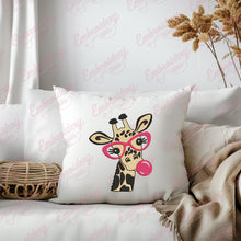 Giraffe Glasses Bubble Gum Embroidery Design