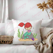 Cute Mermaid Machine Embroidery Design