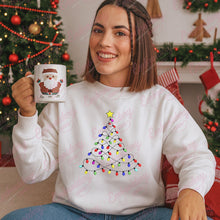 Festive Christmas Tree Lights Embroidery Design