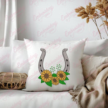 Floral Horse Shoe Embroidery Design