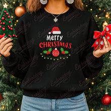Merry Christmas Typography Tree Embroidery Design