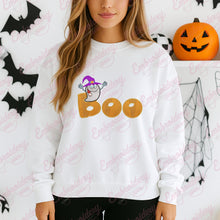 Scary Ghost Coming Out Of Boo Text Halloween Embroidery Design