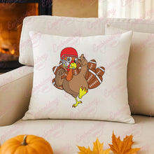Thanksgiving Turkey Football Player Embroidery Design