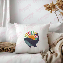 Whale Sunset Machine Embroidery Design