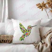 Beautiful Floral Hummingbird Embroidery Design