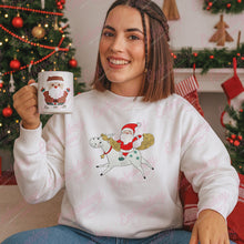 Santa Riding Unicorn Christmas Embroidery Design
