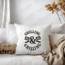 Chilling & Grilling Embroidery Design