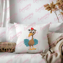 Chicken With Big Brown Eyes Embroidery Design