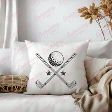 Golf Clubs & Ball Embroidery Design