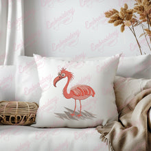 Pink Flamingo Embroidery Design