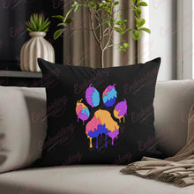 Dog Paw Print Colorful Embroidered Design