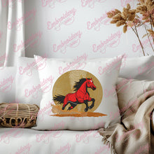 Vintage Horse Racing Embroidery Equestrian Machine Design