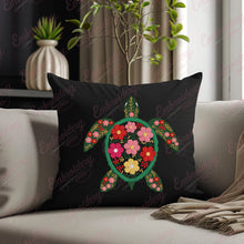 Colorful Botanical See Turtle Embroidery Design