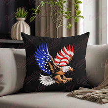 American Eagle with Flag Wings Embroidery Design