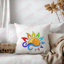 Colorful Sun Embroidery Design