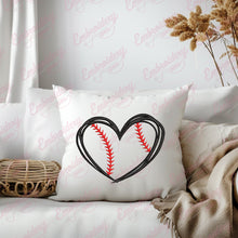 Baseball Heart Embroidery Design