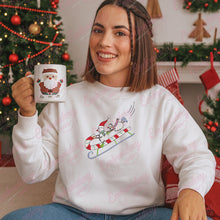 Christmas Snowman Sledding Embroidery Design