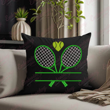 Tennis Split Name Frame Embroidery Design