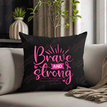 Brave And Strong Breast Cancer Awareness Embroidery Design