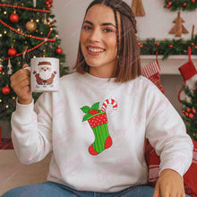 Candy Cane Christmas Stocking Embroidery Design