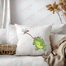 Oh Shit! Frog Eats Fly Embroidery Design