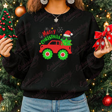 Merry Christmas Monster Truck Embroidery Design