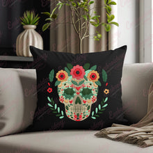 Floral Sugar Skull Embroidery Design