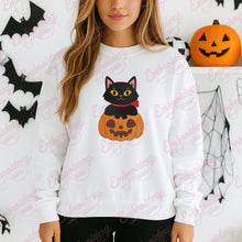 Cat and Pumpkin Halloween Embroidery Design