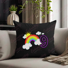 Rainbow Birthday Number 9 Embroidery Design