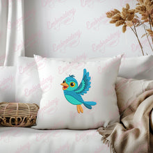 Funny Blue Bird Embroidery Design