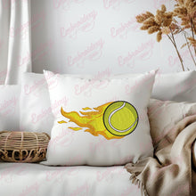 Tennis Ball Fire Embroidery Design