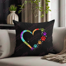 Heart Shape Paw Embroidery Design