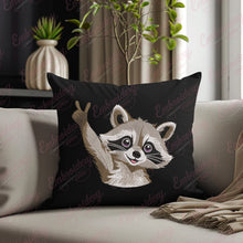 Peace Sign Raccoon Embroidery Design