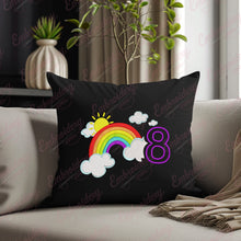 Rainbow Birthday Number 8 Embroidery Design