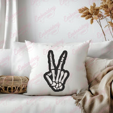 Skeleton Peace Fingers Sign Embroidery Design