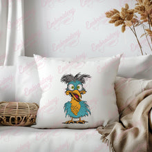 Funny Crazy Bird Embroidery Design