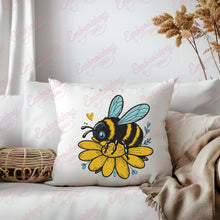 Bee On A Flower Embroidery Design