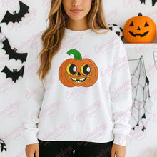 Cute Halloween Pumpkin Face Embroidery Design