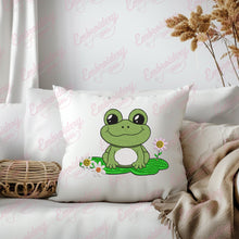 Cute Frog Machine Embroidery Design