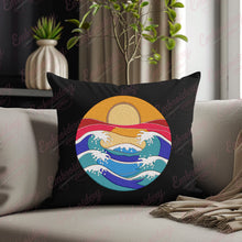 Sunset Ocean Circle Embroidery Design