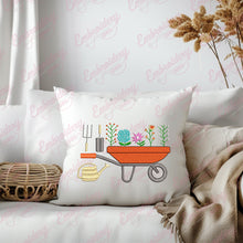 Gardening Plant And Tools Embroidery Design