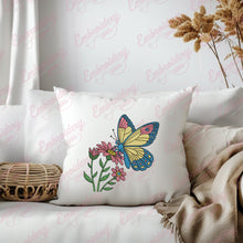 Flower Butterfly Embroidery Design