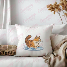 Orange Cat Machine Embroidery Design