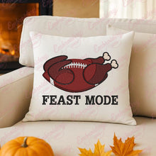 Feast Mode Thanksgiving Turkey Football Embroidery Design