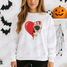 Heart Melting Skull Halloween Embroidery Design