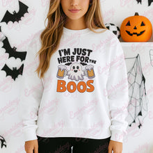 Here For The Boos Drinking Halloween Ghost Embroidery Design